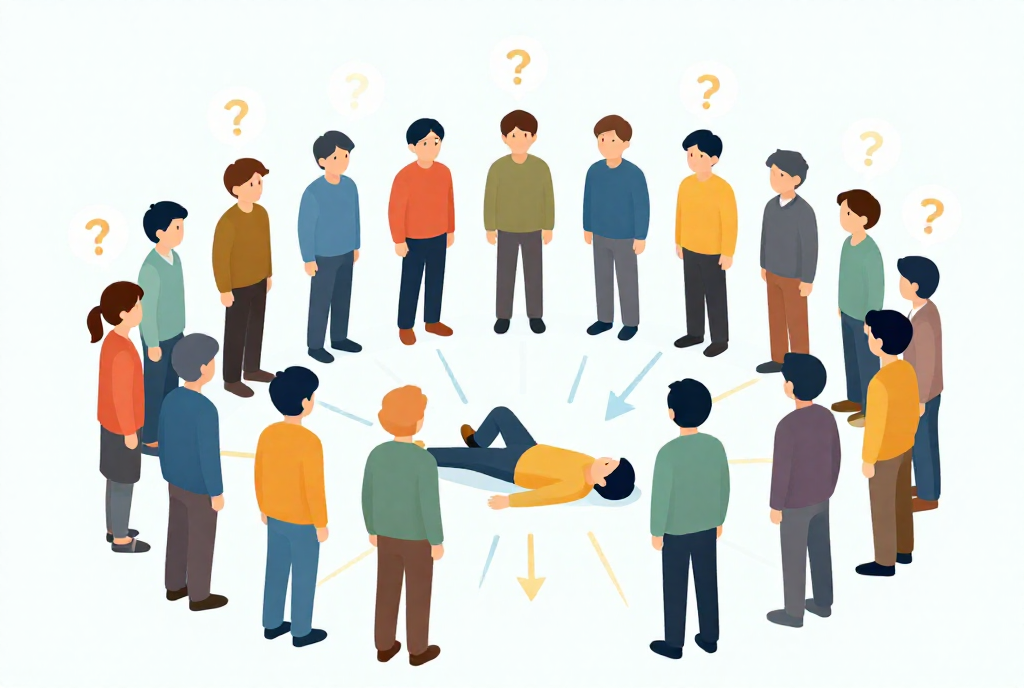 「傍観者効果」とは？人が多いほど誰も動かない心理のメカニズムを解説